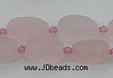 CRQ233 15.5 inches 11*18mm oval rose quartz beads wholesale