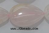 CRQ242 15.5 inches 22*30mm flat teardrop rose quartz beads