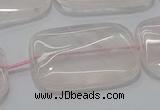 CRQ246 15.5 inches 18*25mm rectangle rose quartz beads wholesale