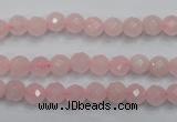 CRQ261 15.5 inches 6mm faceted round rose quartz beads