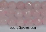 CRQ281 15.5 inches 6mm faceted round rose quartz beads wholesale