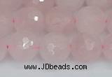 CRQ284 15.5 inches 12mm faceted round rose quartz beads