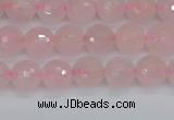 CRQ289 15.5 inches 6mm faceted round rose quartz gemstone beads