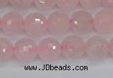 CRQ290 15.5 inches 8mm faceted round rose quartz gemstone beads