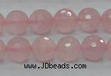 CRQ31 15.5 inches 12mm faceted round natural rose quartz beads