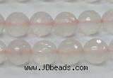 CRQ35 15.5 inches 12mm faceted round natural rose quartz beads