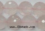 CRQ38 15.5 inches 18mm faceted round natural rose quartz beads