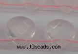 CRQ380 15.5 inches 13*13mm faceted briolette rose quartz beads