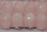 CRQ51 15.5 inches 15*20mm faceted rondelle natural rose quartz beads