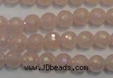 CRQ512 15.5 inches 8mm faceted round AB-color rose quartz beads