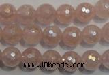 CRQ513 15.5 inches 10mm faceted round AB-color rose quartz beads