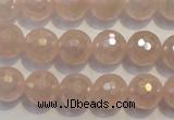 CRQ514 15.5 inches 12mm faceted round AB-color rose quartz beads