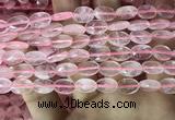 CRQ556 15.5 inches 8*12mm faceted oval rose quartz beads wholesale