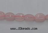 CRQ608 15.5 inches 8*10mm oval rose quartz beads wholesale