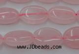 CRQ609 15.5 inches 10*14mm oval rose quartz beads wholesale