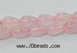 CRQ61 15.5 inches 8*10mm teardrop natural rose quartz beads wholesale