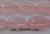 CRQ610 15.5 inches 12*16mm oval rose quartz beads wholesale