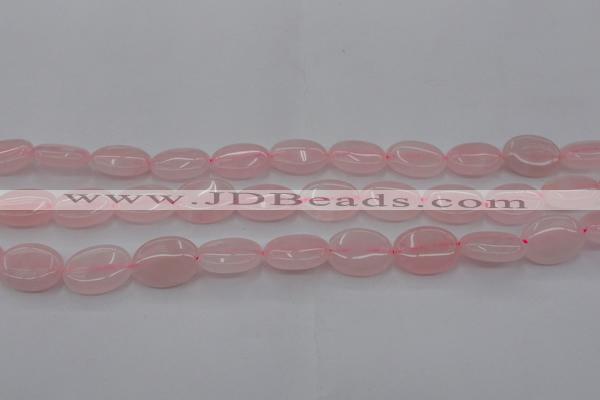 CRQ610 15.5 inches 12*16mm oval rose quartz beads wholesale