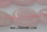 CRQ613 15.5 inches 18*25mm oval rose quartz beads wholesale