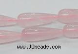 CRQ63 15.5 inches 10*30mm teardrop natural rose quartz beads wholesale