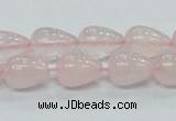 CRQ64 15.5 inches 10*14mm teardrop natural rose quartz beads wholesale