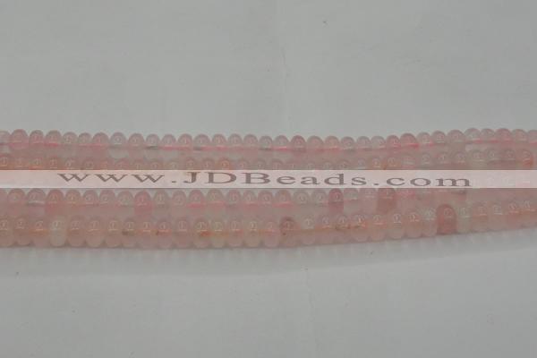 CRQ682 15.5 inches 5*8mm rondelle rose quartz beads wholesale