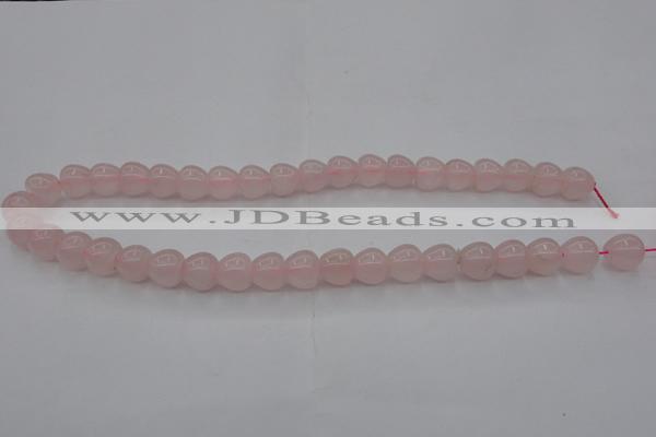 CRQ688 15.5 inches 10*10mm apple-shaped rose quartz beads