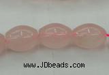 CRQ692 15.5 inches 12*16mm rice rose quartz beads wholesale