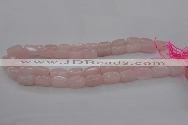 CRQ697 15.5 inches 10*18mm nuggets rose quartz beads wholesale