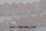 CRQ703 15.5 inches 8*12mm - 10*14mm faceted nuggets rose quartz beads