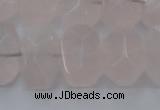 CRQ704 15.5 inches 13*18mm - 15*20mm faceted nuggets rose quartz beads