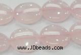 CRQ73 15.5 inches 20mm flat round natural rose quartz beads