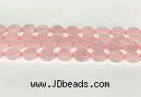 CRQ765 15.5 inches 14mm flat round rose quartz beads