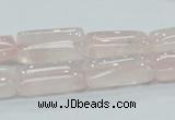 CRQ81 15.5 inches 10*20mm rectangle natural rose quartz beads