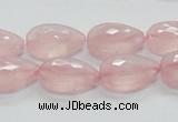 CRQ85 15.5 inches 13*18mm faceted teardrop natural rose quartz beads