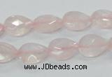 CRQ86 15.5 inches 10*14mm faceted teardrop natural rose quartz beads