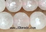 CRQ861 15 inches 8mm faceted round AB-color rose quartz beads