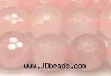 CRQ876 15 inches 8mm faceted round rose quartz beads