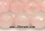 CRQ877 15 inches 10mm faceted round rose quartz beads