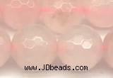 CRQ878 15 inches 12mm faceted round rose quartz beads