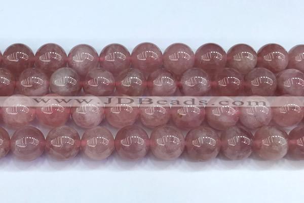 CRQ894 15 inches 12mm round Madagascar rose quartz beads