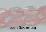 CRQ91 15.5 inches 13*18mm faceted oval natural rose quartz beads