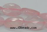 CRQ92 15.5 inches 18*25mm faceted oval natural rose quartz beads