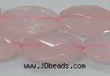 CRQ93 15.5 inches 22*30mm faceted oval natural rose quartz beads