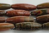 CRS101 15.5 inches 10*30mm rice rainbow jasper stone beads