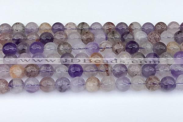 CRU1013 15.5 inches 8mm round mixed rutilated quartz beads