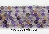 CRU1019 15.5 inches 8mm round mixed rutilated quartz beads