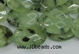 CRU115 15.5 inches 18*25mm faceted oval green rutilated quartz beads