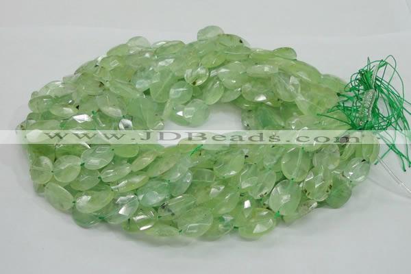 CRU119 15.5 inches 13*17mm faceted freeform green rutilated quartz beads