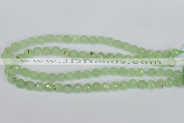 CRU200 15.5 inches 6mm faceted round green rutilated quartz beads